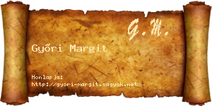 Győri Margit névjegykártya
